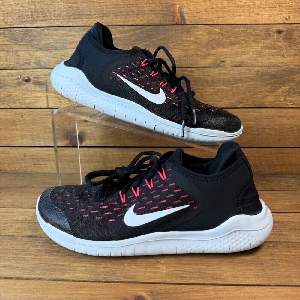 Nike Free RN (GS) 5Y Women's 6.5 Youth Running Shoes Black Pink AH3457-001